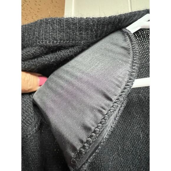 Potomac Collection Embellished Sweater Cardigan Black Bow Shoulder Pads Vintage - Picture 8 of 9